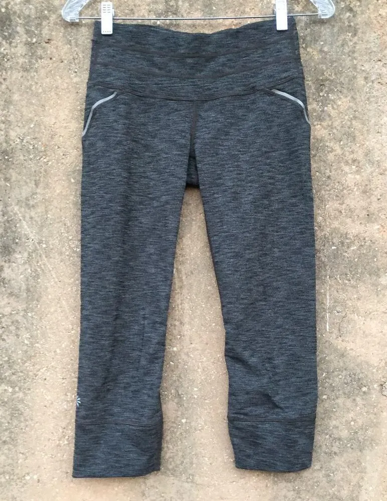 Athleta Relay Capri Crop Leggings Heather Grey XS - Image 2
