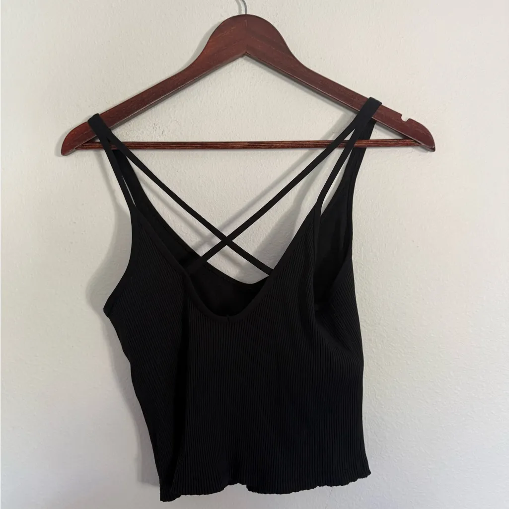 Vuori rubbed Black Strappy Women's tank - Image 4