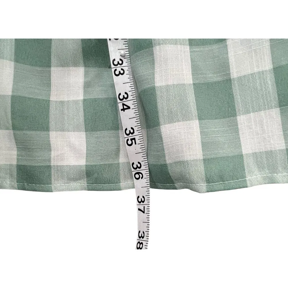 Princess Polly Noami Kate Midi Skirt 10 Green Gingham Tiered Cottage Cowgirl - Image 9