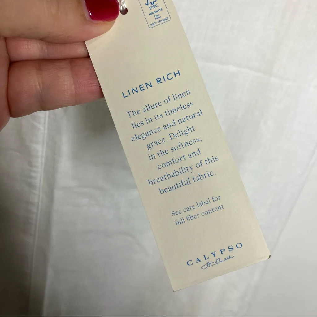 Calypso St. Barth white linen rich blend jumpsuit v-neck sleeveless womens large - Image 5