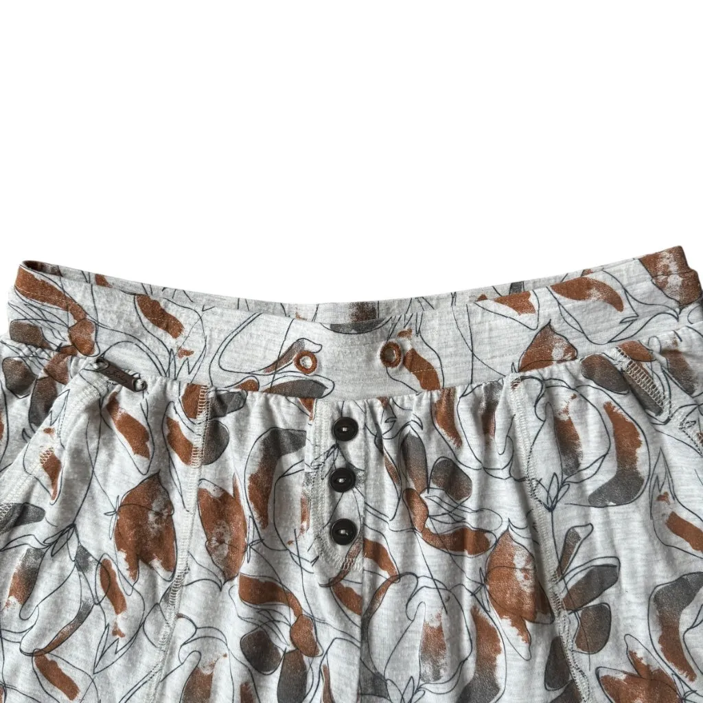 Jockey sleep leisurewear stretchy shorts with pockets cream and brown size small - Image 3