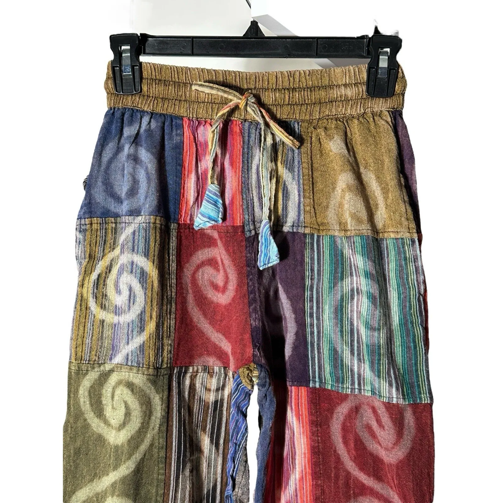 Rising International Women Small Patchwork Pants‎ Casual Peace Ohm Bottoms X2 - Image 2