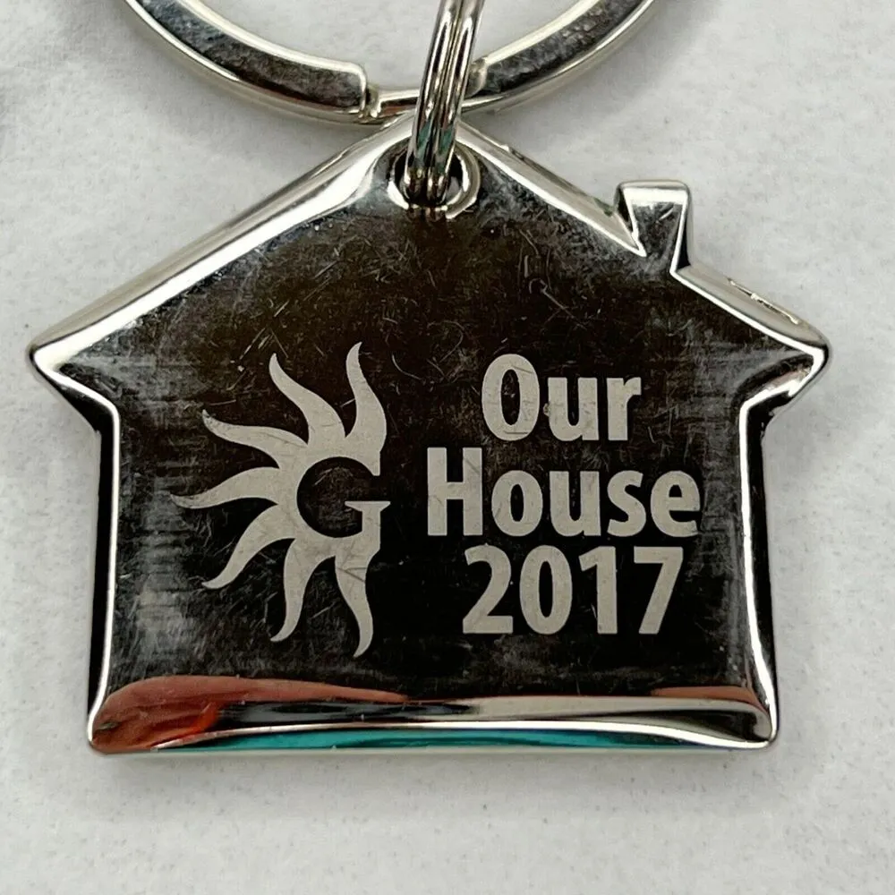 Silver Tone 2017 Our House Home Keychain Keyring - Image 4