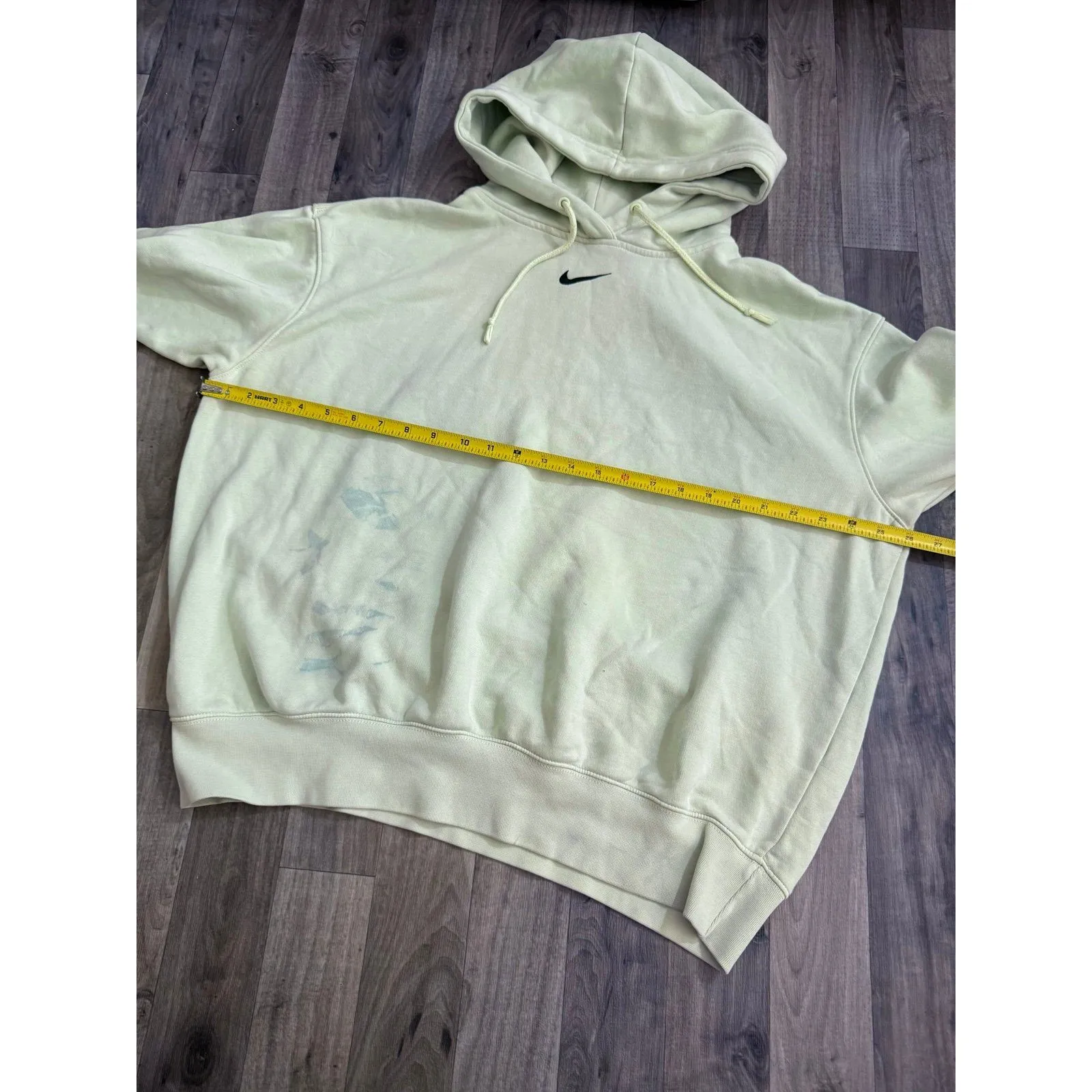 Nike Light green center check swoosh hoodie - Image 3