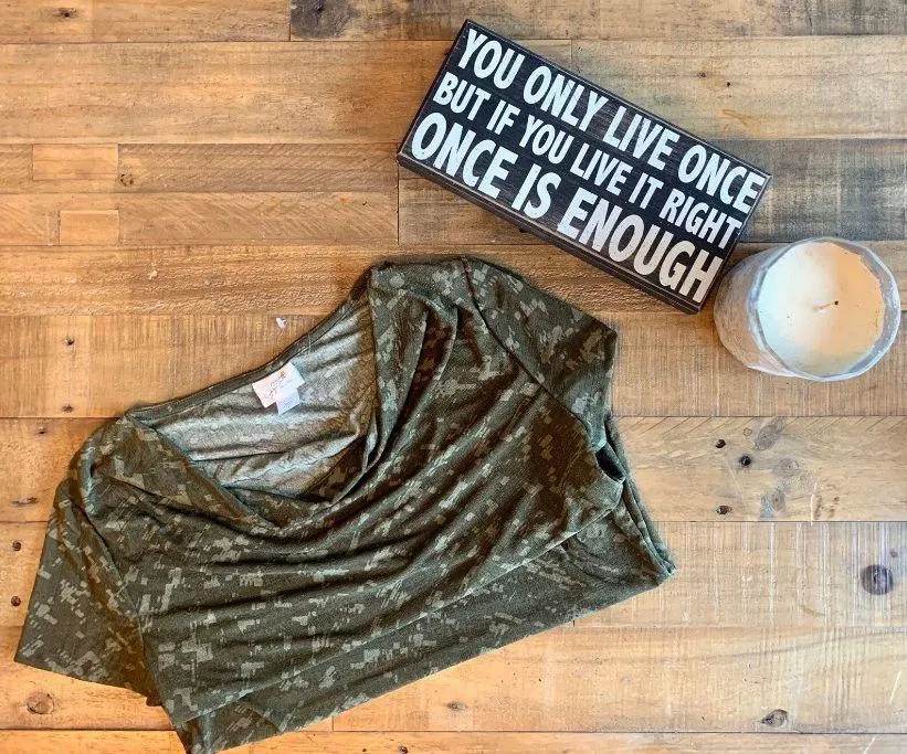 Women's Blouse, Shades of Green/Geometric, Small - NWOT - Image 6