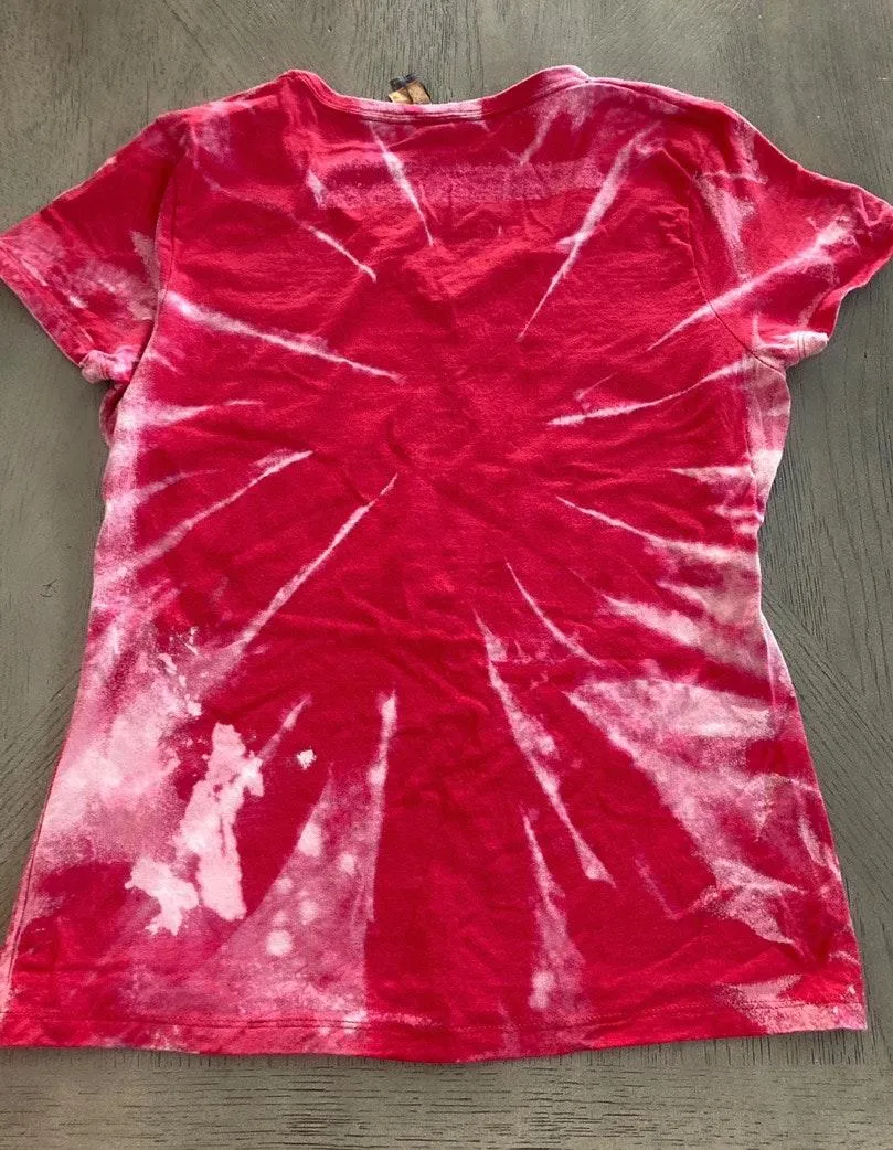 New  reverse tie dye lotus flower T-shirt.  nano tshirt size small - Image 2