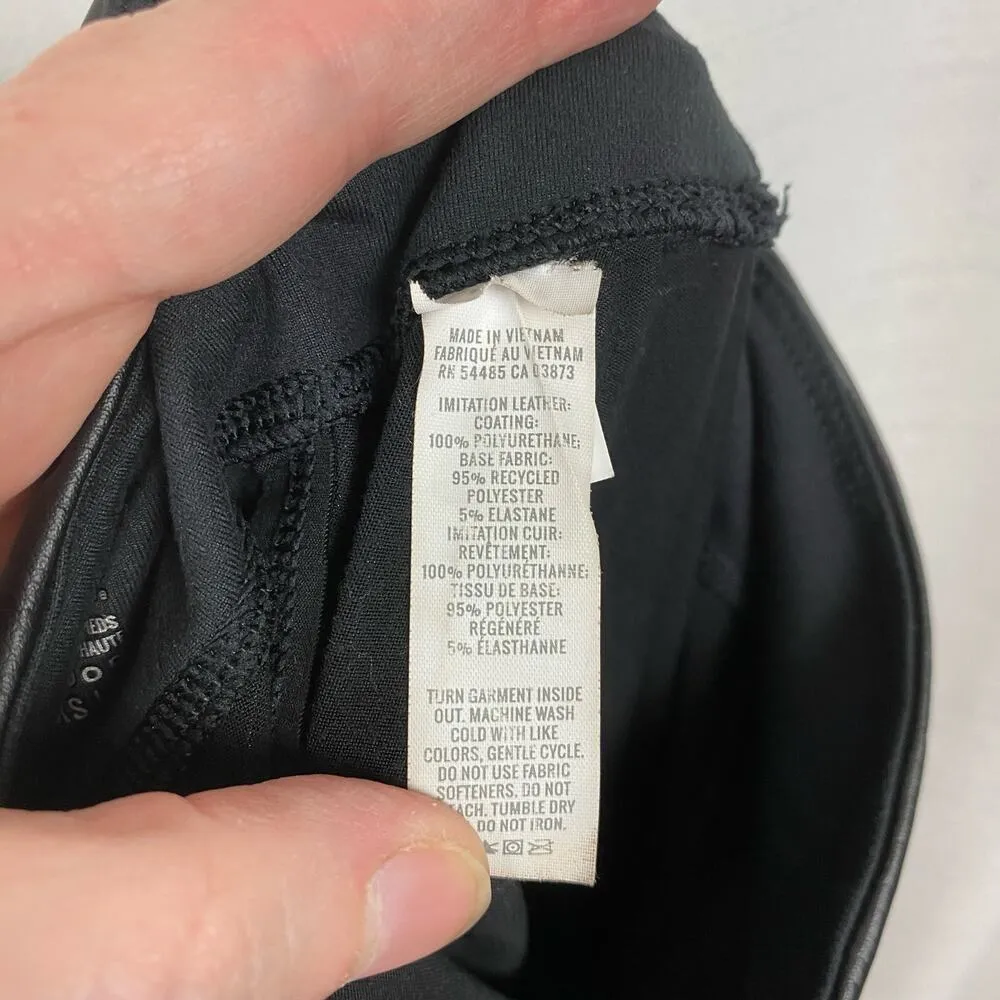 Aerie Offline Black Faux Leather Leggings Sz.XS - Image 14