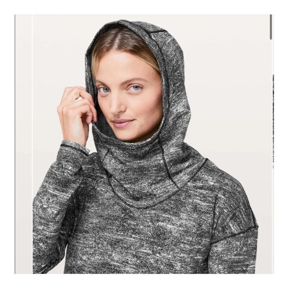 Lululemon Pullover Forever Endeavour Long Sleeve Size 10 Rush Jacquard Black Whi - Image 10