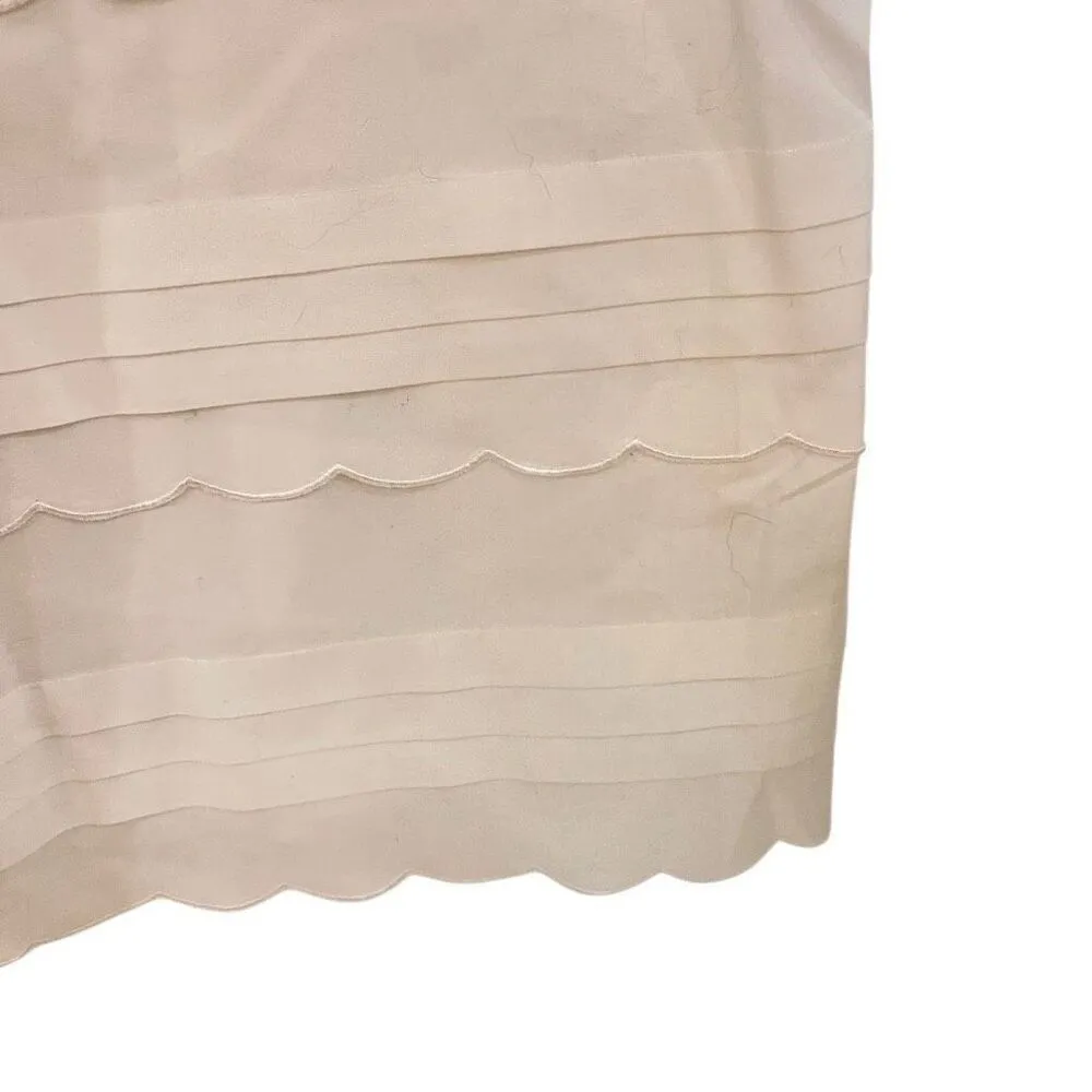 346 Brooks Brothers size 16 tank white ruffled scalloped layers - Image 3