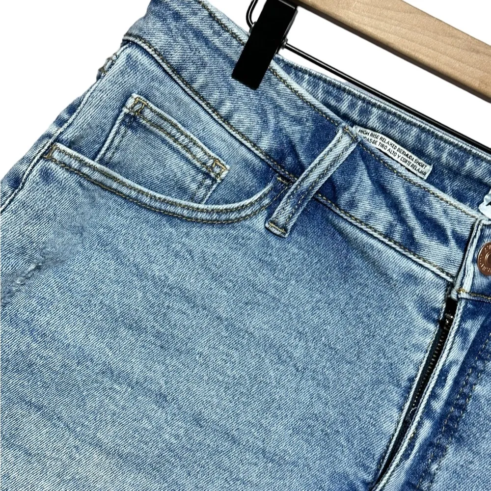 High Rise Bermuda Stretch Denim Short Size 17 Ava & Viv NWOT - Image 4