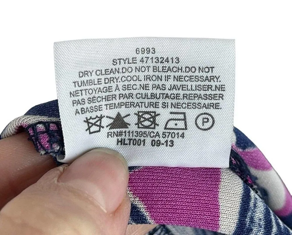 Tory Burch Flinnia Printed Dress Wild Orchid Knee Length Fitted Sleeveless Small - Image 13