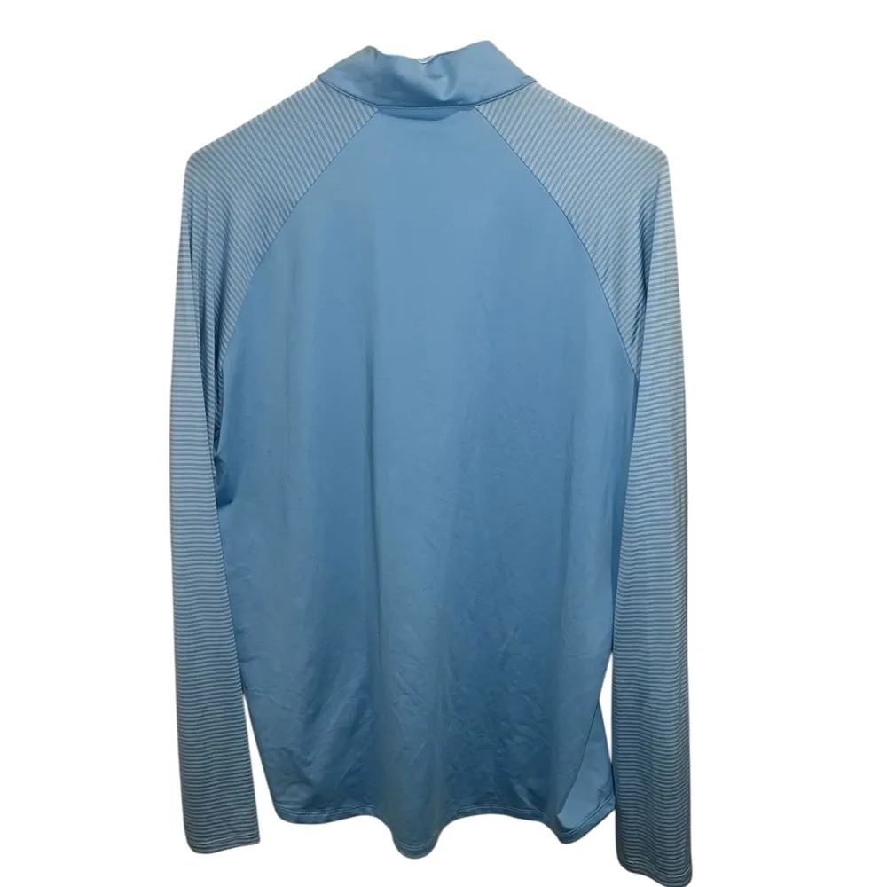 Adidas Women's Light Blue Half-Zip Sweatshirt - Image 2
