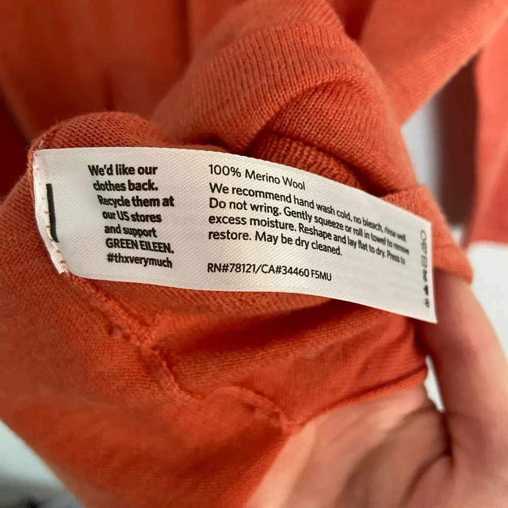 Eileen Fisher V Neck Box Top Merino Wool - Image 2