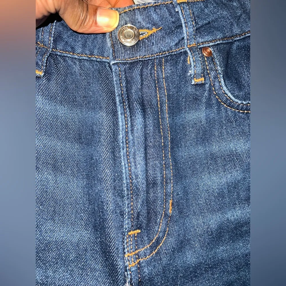 Zara Dark Blue Wide-Leg Jeans size 2 - Image 3