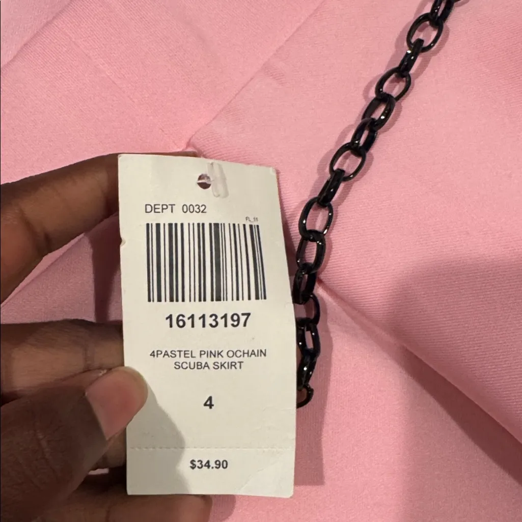Hot Topic Pastel Pink O-Chain Skirt SIZE 4 - Image 5