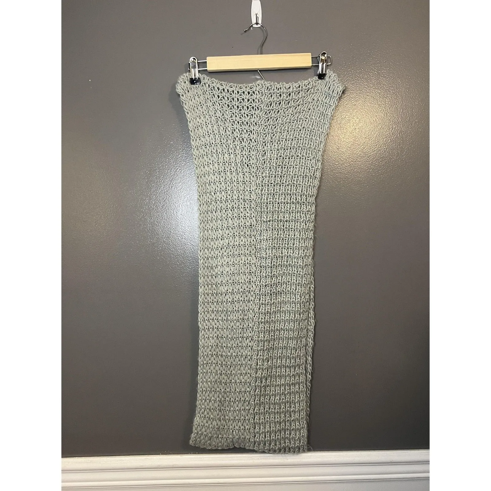 West Loop Scarf Womens One Size Light Gray Infinity Loop Chunky Knit Winter - Image 3