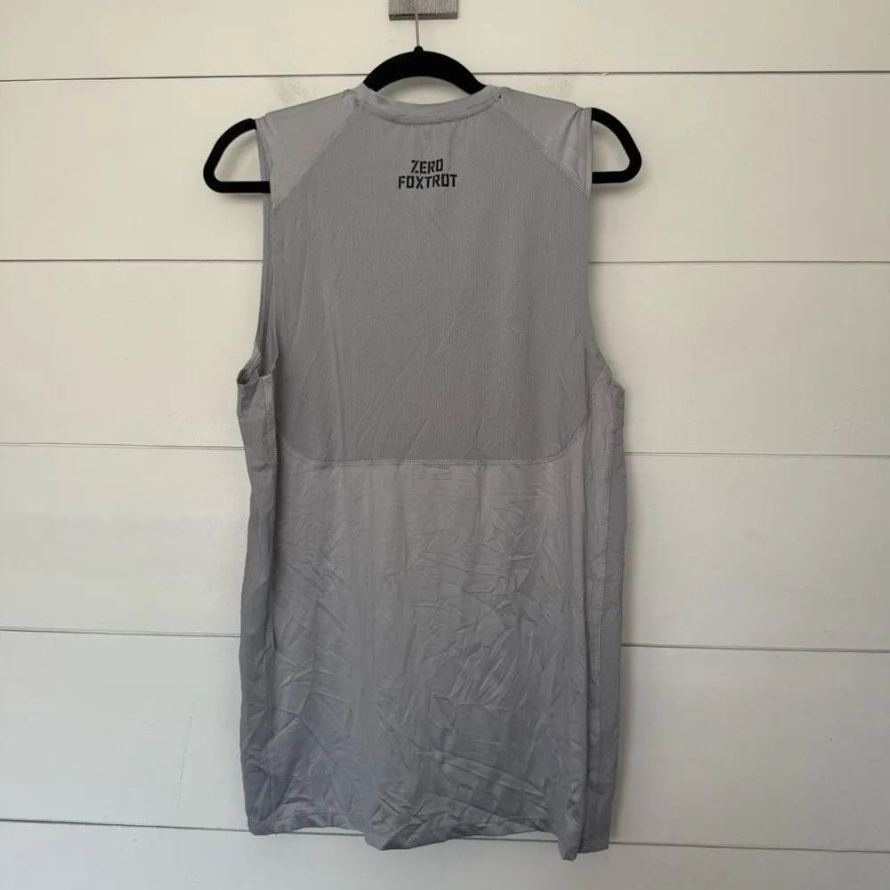 Zero Foxtrot Men’s Large Light Grey Athletic Tank Top Gray - Image 3
