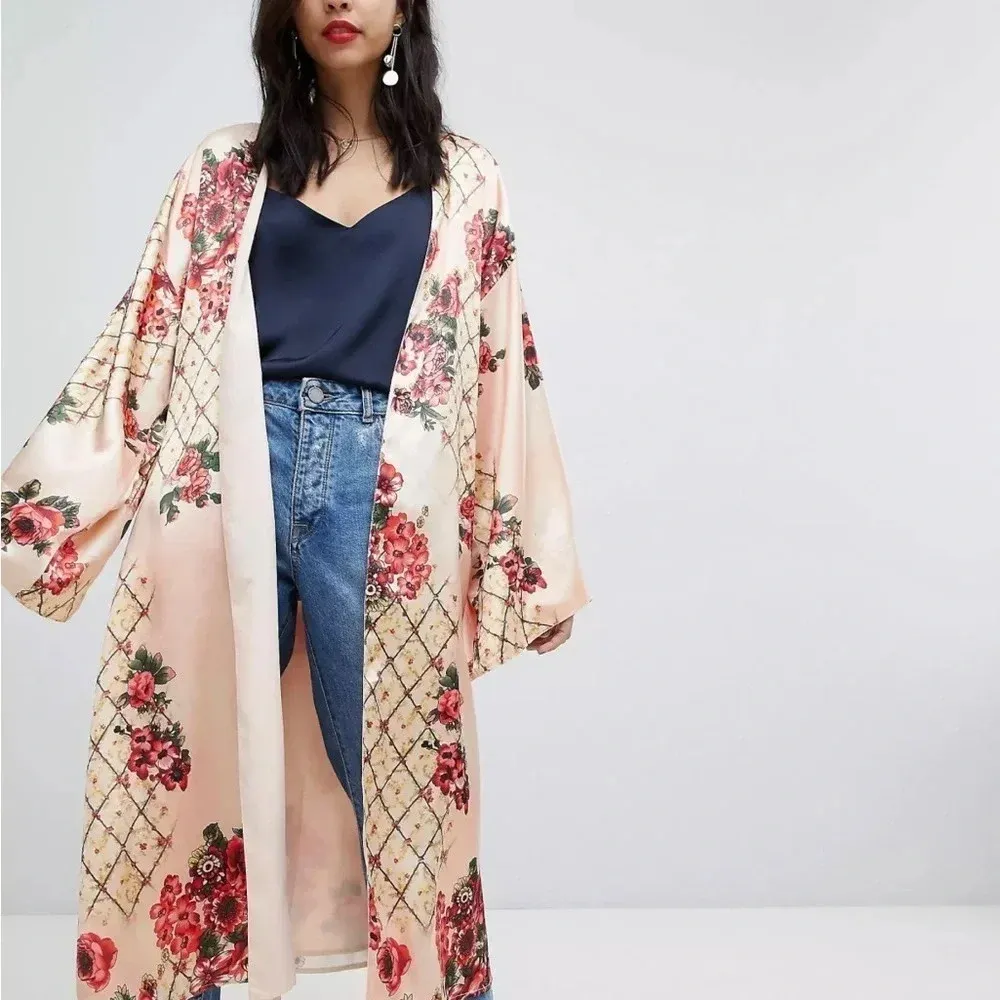 Asos Design Printed Soft‎ Kimono Size 4 - Image 13