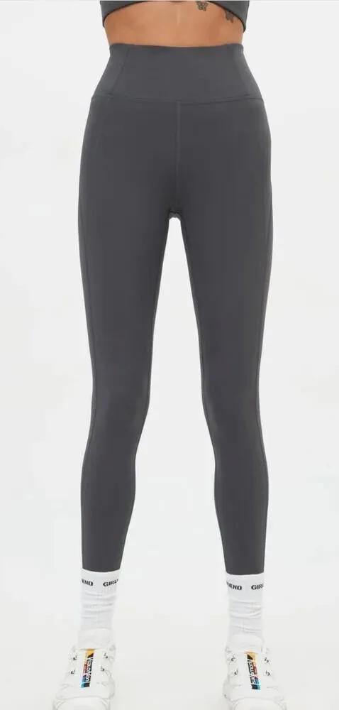 Girlfriend Collective Compressive High-Rise Legging Wide Elastic Waistband Gray - Image 1