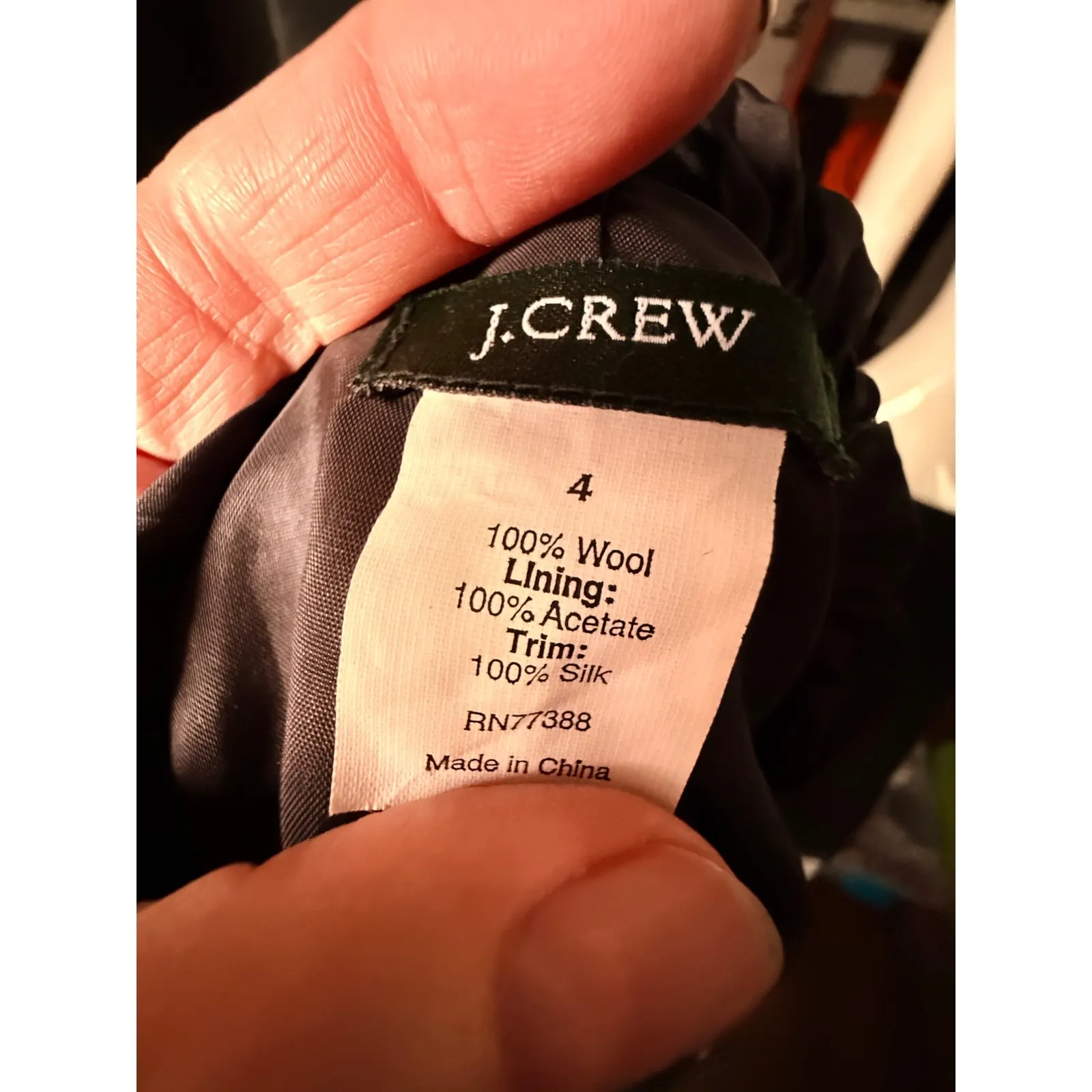 J. Crew Gray Wool Ruffle Collar Blazer Jacket Size 4 - Image 5