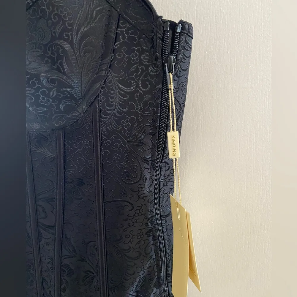 Kimring black corset gothic jacquard‎ adjustable 4X NWT - Image 5