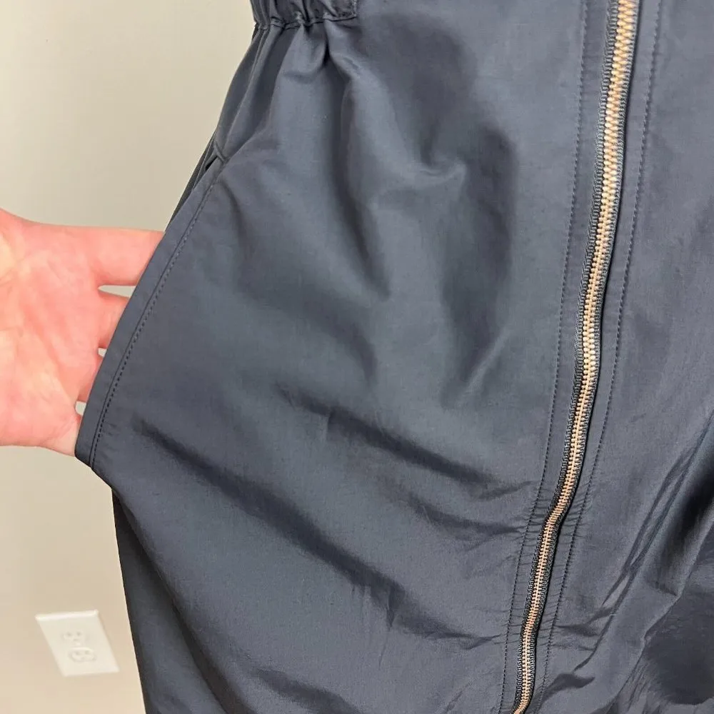 Finley Dress Womens Small Black Jaqueline Hood Full Zip Cinched Waist Sleeveless - Image 8