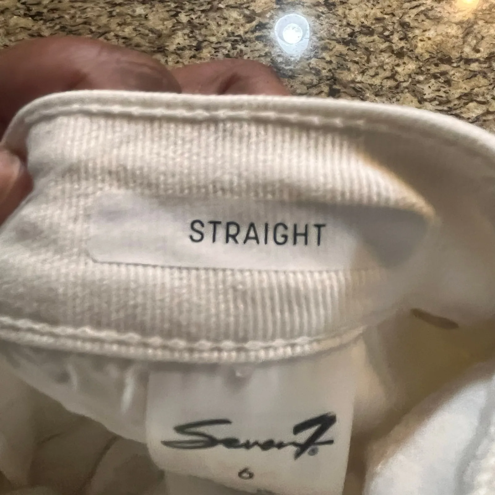 NWT‎ Seven7 Women’s Size 6 90’s Straight Jean Cream Embroidered High Rise Floral - Image 10