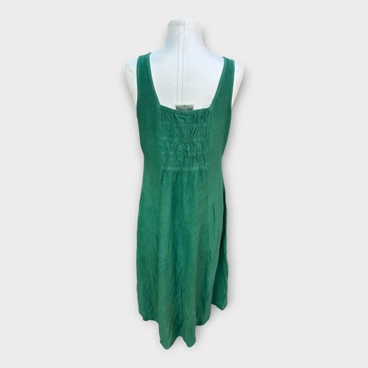 Holy Clothing Embroidered Dress Green Women's size Large Renaissance Fairycore - Image 6