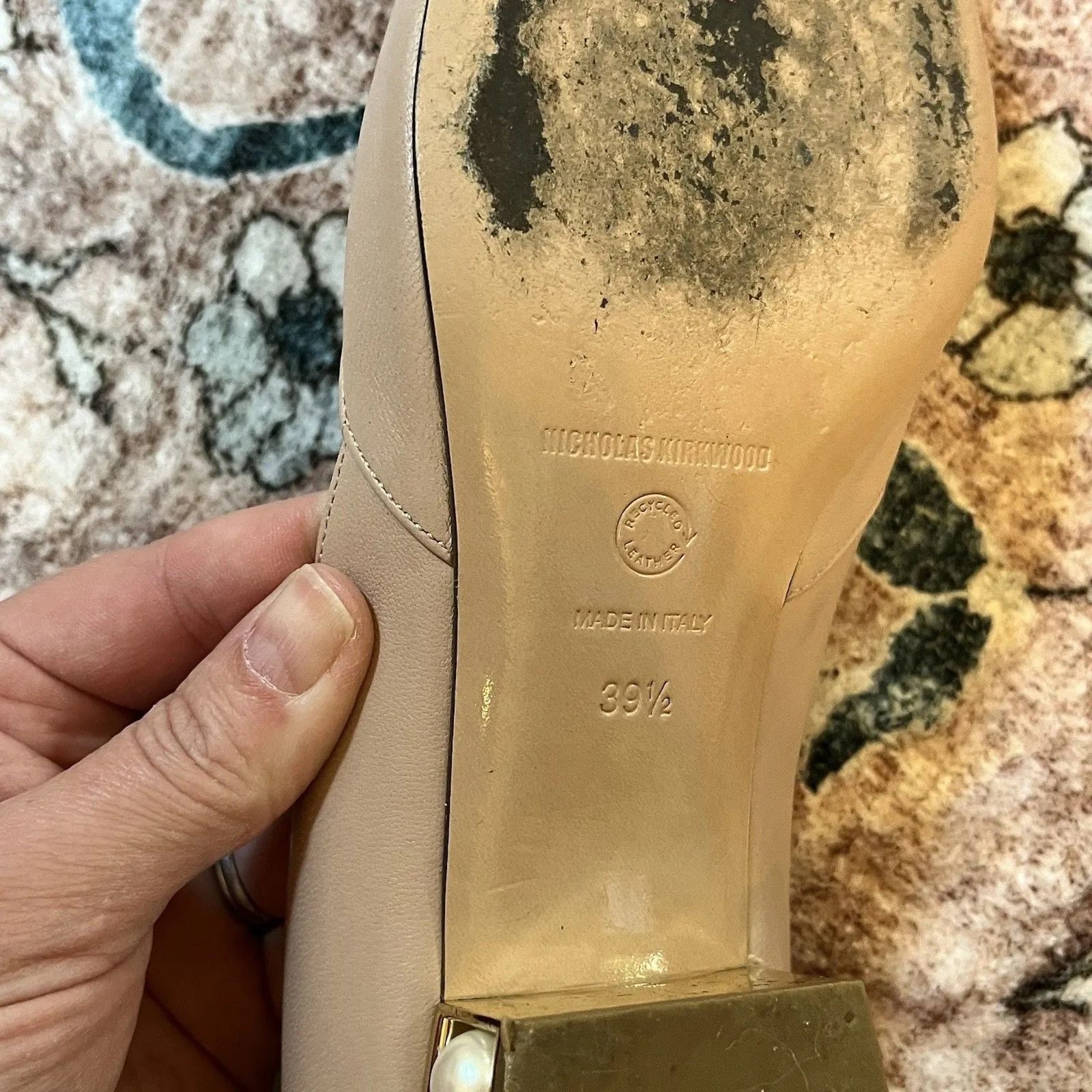 Nicholas Kirkwood Pink Casati Pearl Ballet Flats Size 39.5 - Image 8