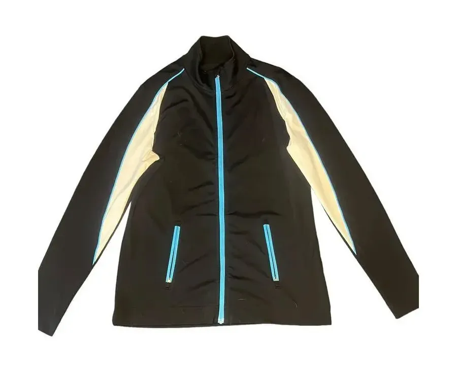 Cutter & Buck Women's XS Black/Blue Full Zip Mock Neck Moisture Wicking Jacket - Image 1