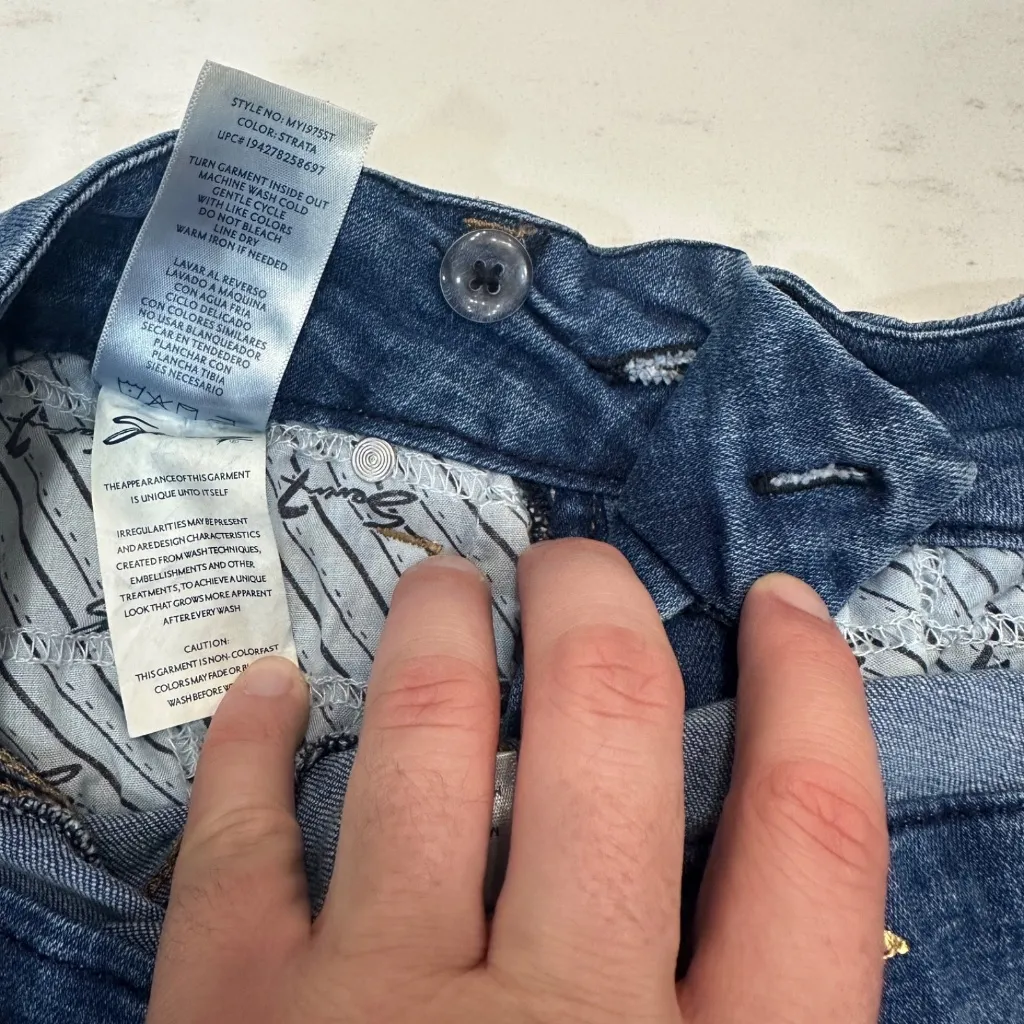 7 For All Mankind Jeans Womens 6 Blue Tummyless High Rise Skinny M Wash Stretch - Image 6