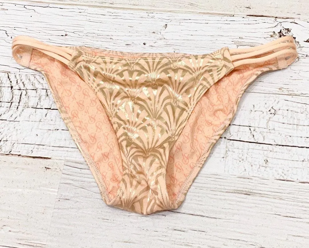 Victoria's Secret VS Bombshell Blush Gold Foil Bikini Swimsuits  - Image 4