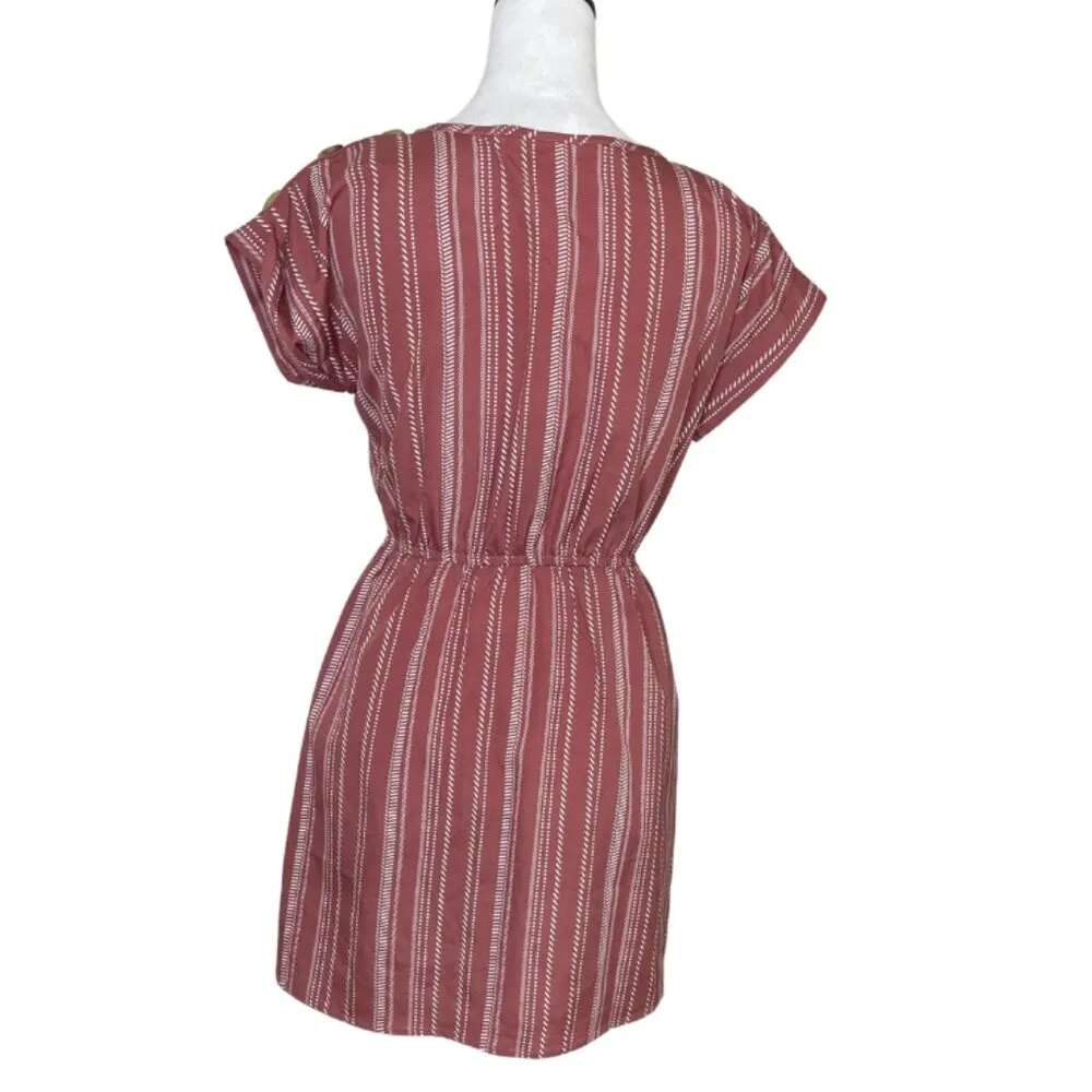 Hint of Blush Women's Striped Cap Dolman Sleeve Drawcord Waist Tomatogirl Small - Image 2