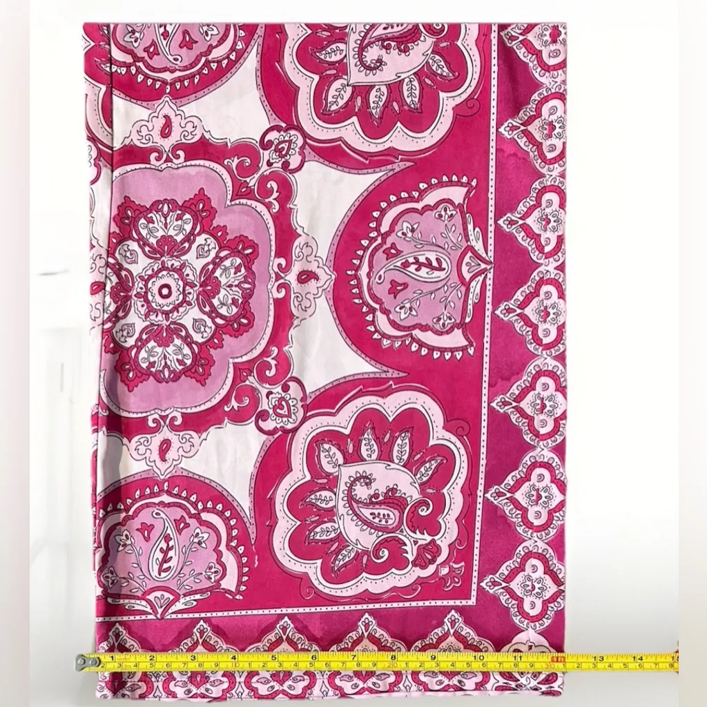 Cupcakes And Cashmere Pants Womens Size M Pink Paisley Pull On Wide Leg Boho Size M - Image 7