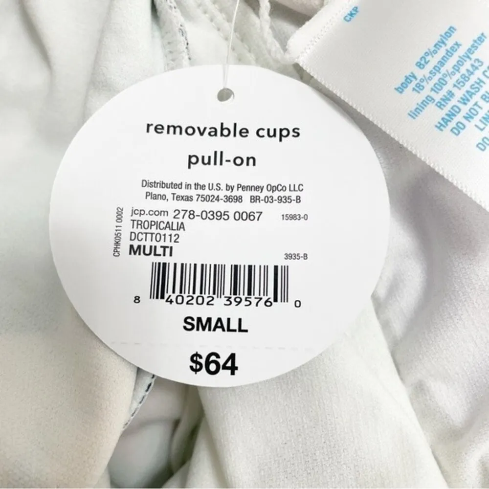 NWT Decree Tropical Print One Piece Swimsuit Women's Size Small Summer Vacation - Image 9