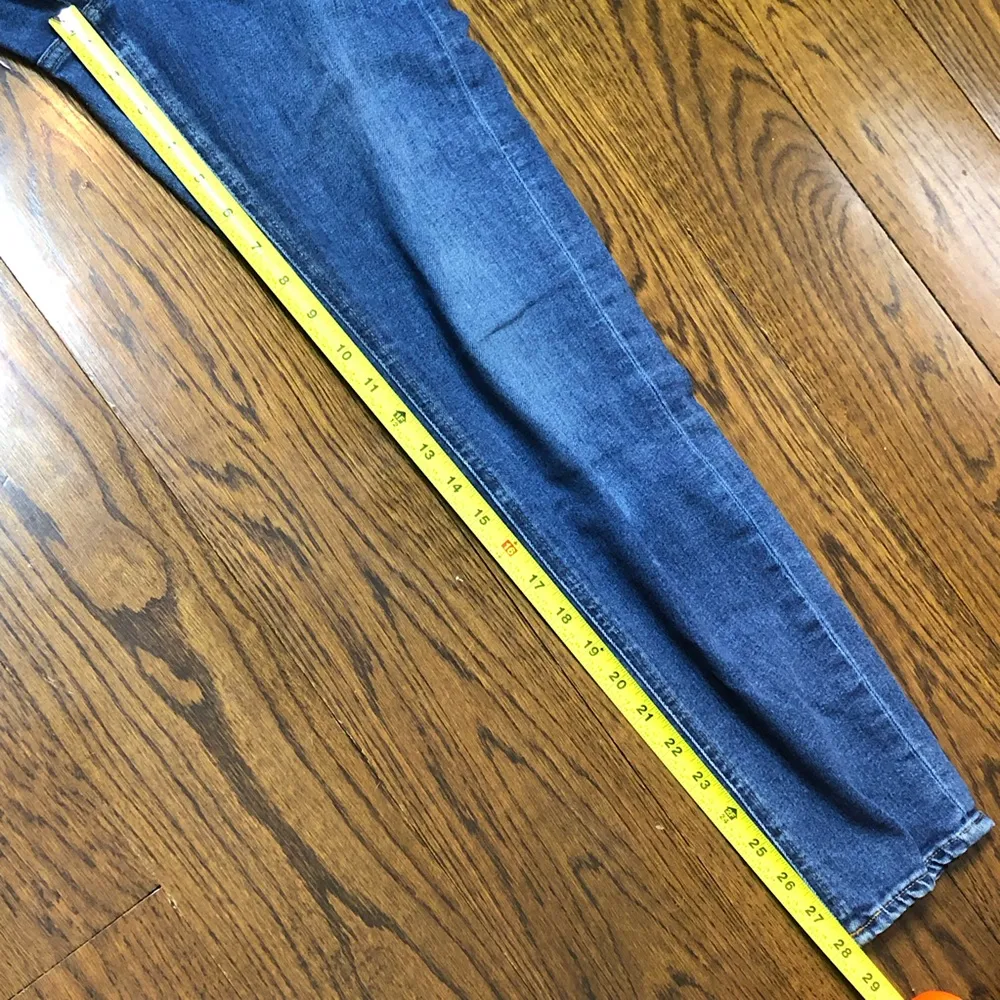 ACNE STUDIOS Women Blue ‘SKIN 5 USED BLUE’ Skinny Low Rise Jeans Sz 27/32 - Image 14