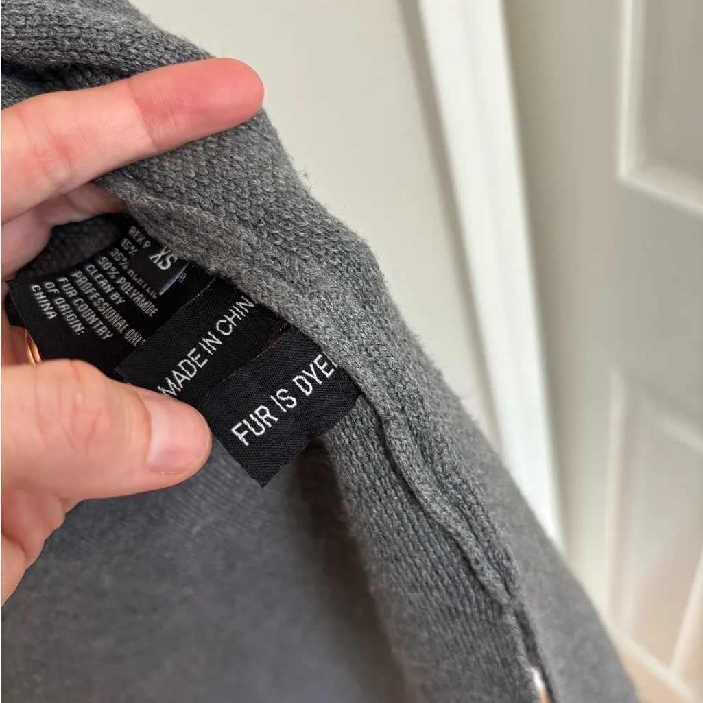 Linda Richards New York Long Line Sweater Vest with Rabbit Fur - Image 8