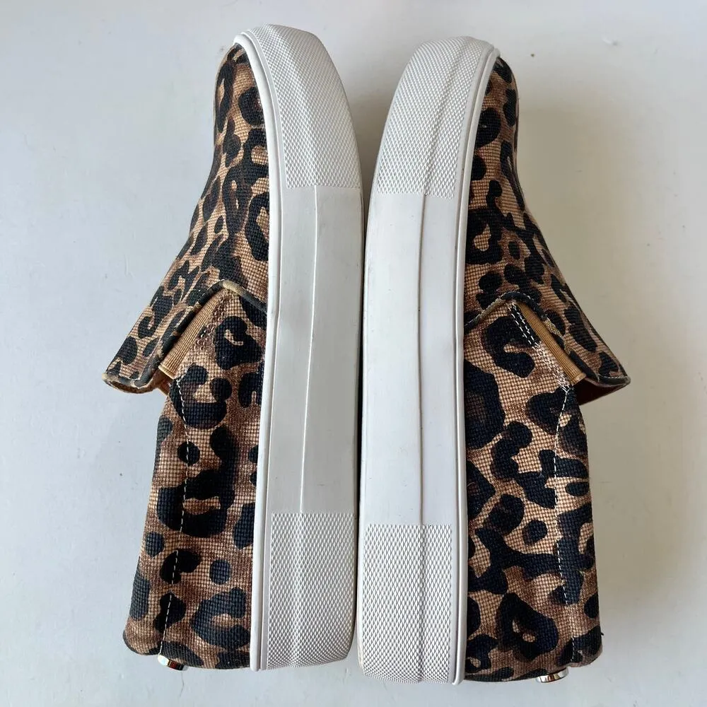 Steve Madden Gillsa LifeStyle Sneakers Womens Shoes Size 6.5M Leopard Fabric - Image 4