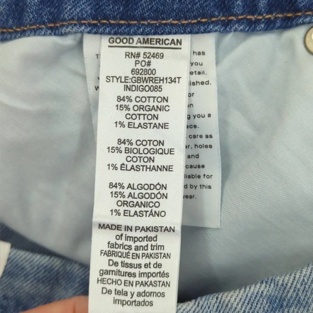 Good American Good Boy Wide‎ Release Hem Jeans - Image 9