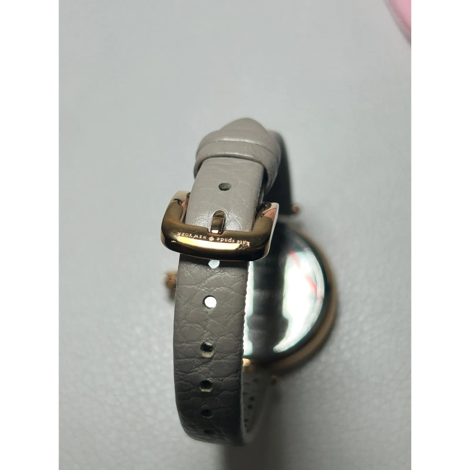 Kate‎ Spade Holland Mandala Watch Gold Pink Crystals Leather Strap Womens Analog - Image 5