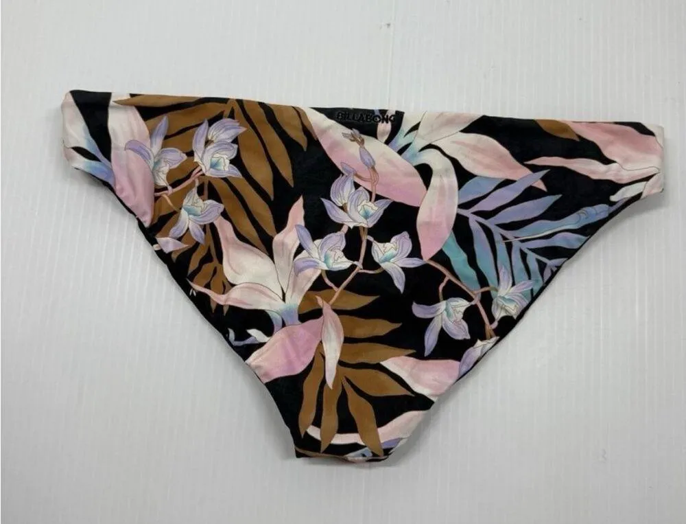 Billabong Multicolor Tropic Moon Lowrider Reversible Bikini Bottoms Size L NWT - Image 3