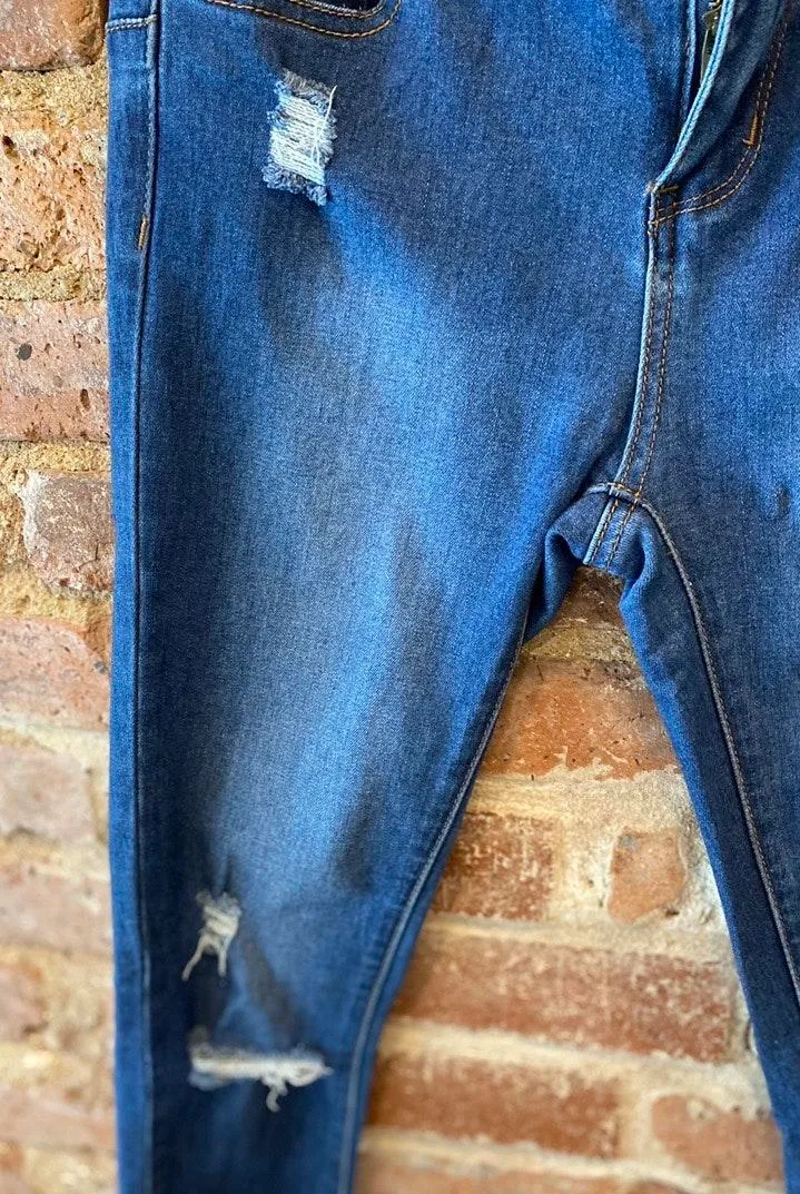 Wax Jean Butt I Love You Distressed Skinny Jeans  - Image 8