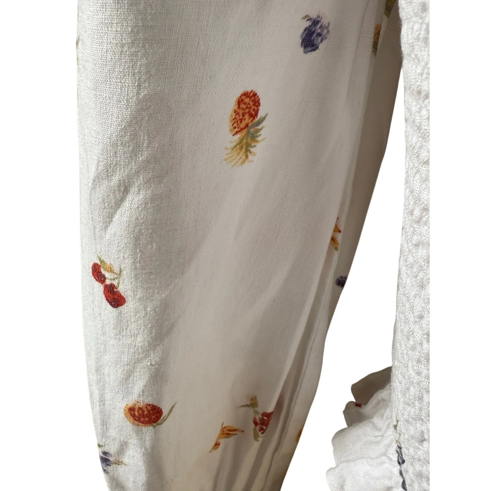 Reformation Tangerine Smocked Shirt Women’s Size Small Fruit Print - Image 4