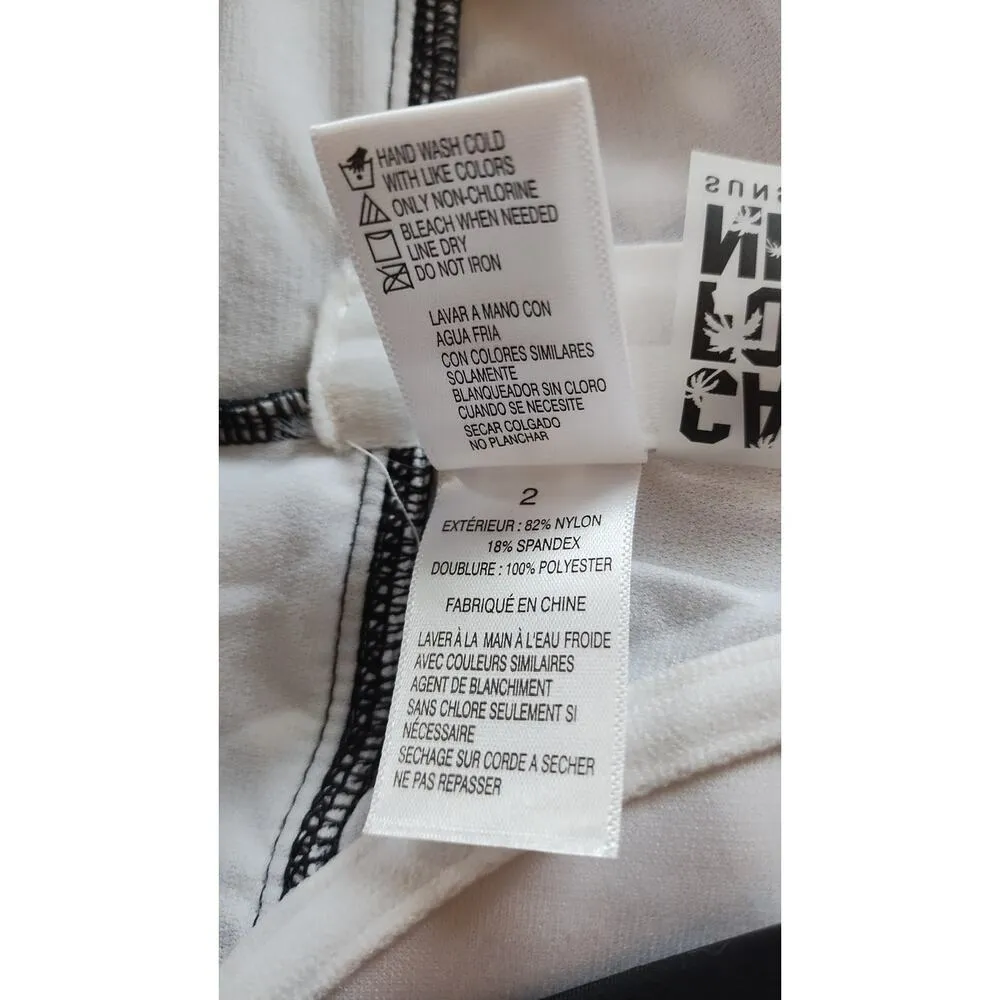 NWT California Black/white polka dot twist front molded cup bikini top size 2 Black - Image 8