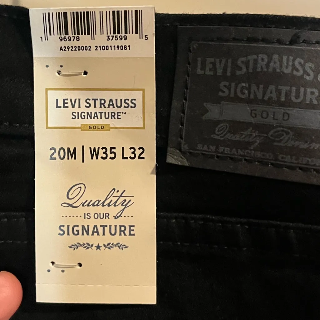 NWT Levi Strauss Signature Black High-Rise Straight Jeans Size 20 - Image 6