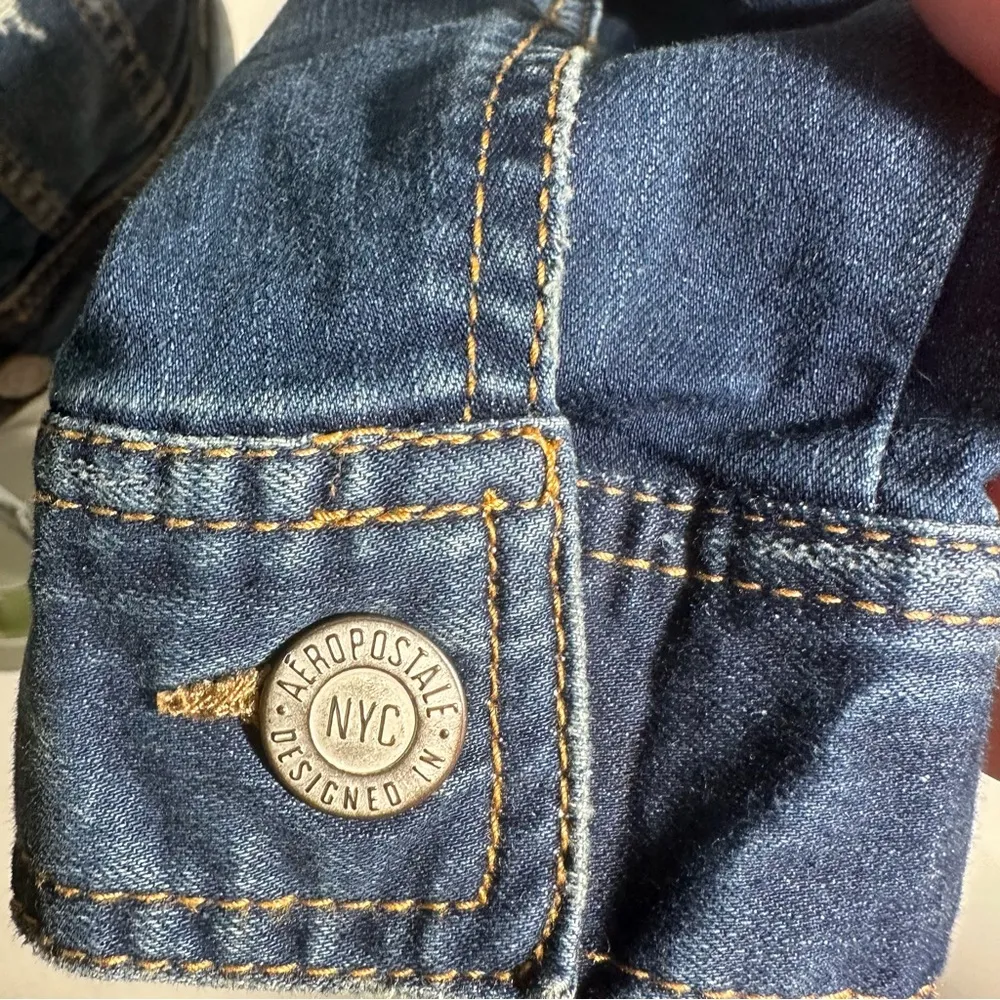 Aeropostale NYC Distressed Blue Denim Jacket‎ - Image 3