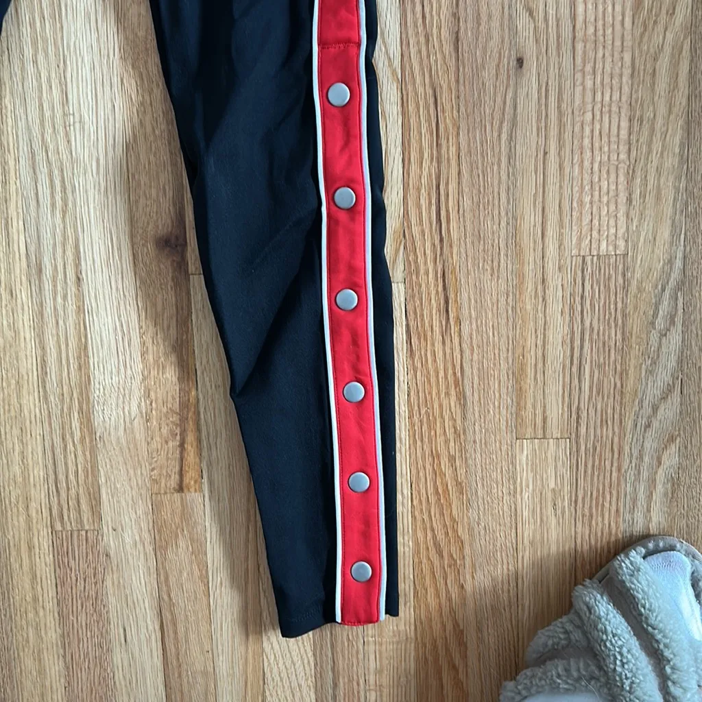 Express black and red striped legging tear away track pants - Image 4