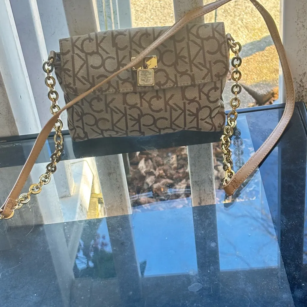 Calvin Klein Brown Logo Shoulder Bag - Image 6