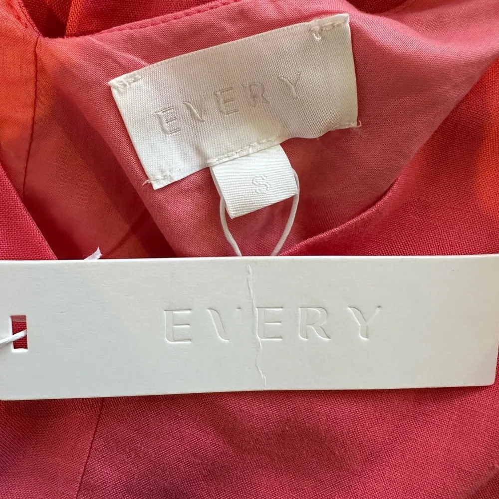 Every V neck linen blend sundress Size Small New with tags Pink - Image 10