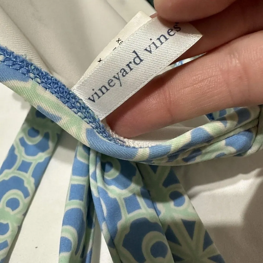 Vineyard Vines Swimwear Bikini Top Size XS Extra Small Blue Patterned - Image 7
